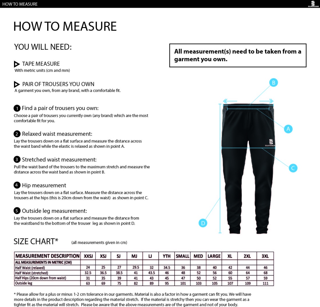 Auz Academy Dual Skinny Pant : Black - Size Guide