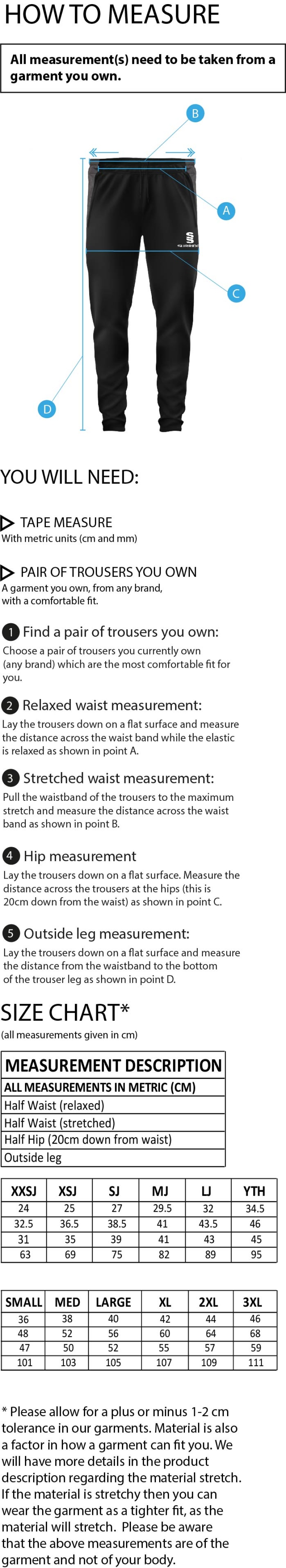 Auz Academy Dual Skinny Pant : Black - Size Guide